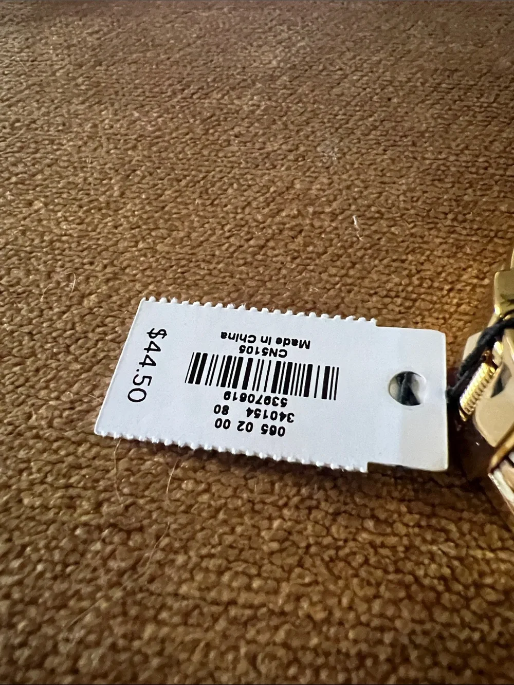 NWT Talbots Gold tone bracelet with woven wood tone